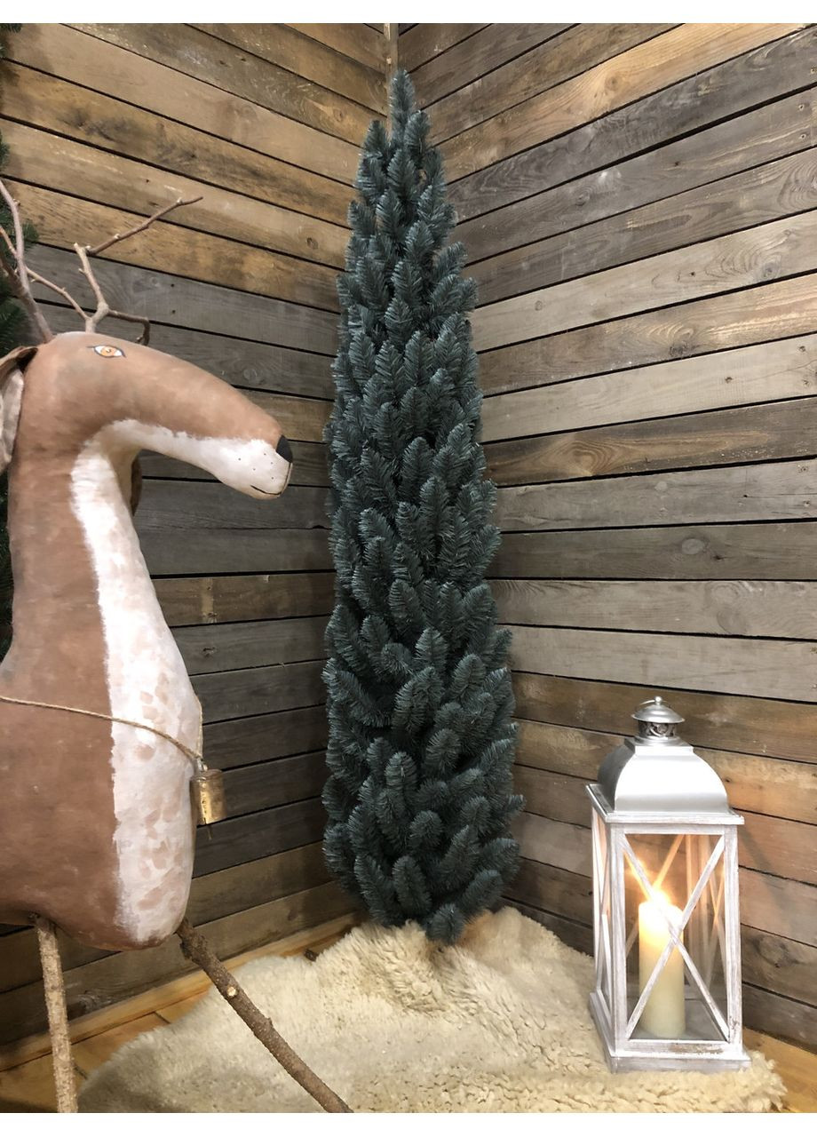 Ялинка штучна SGH Альпійська вузька 180 см блакитна 1.80 м HVOYA (366963761)