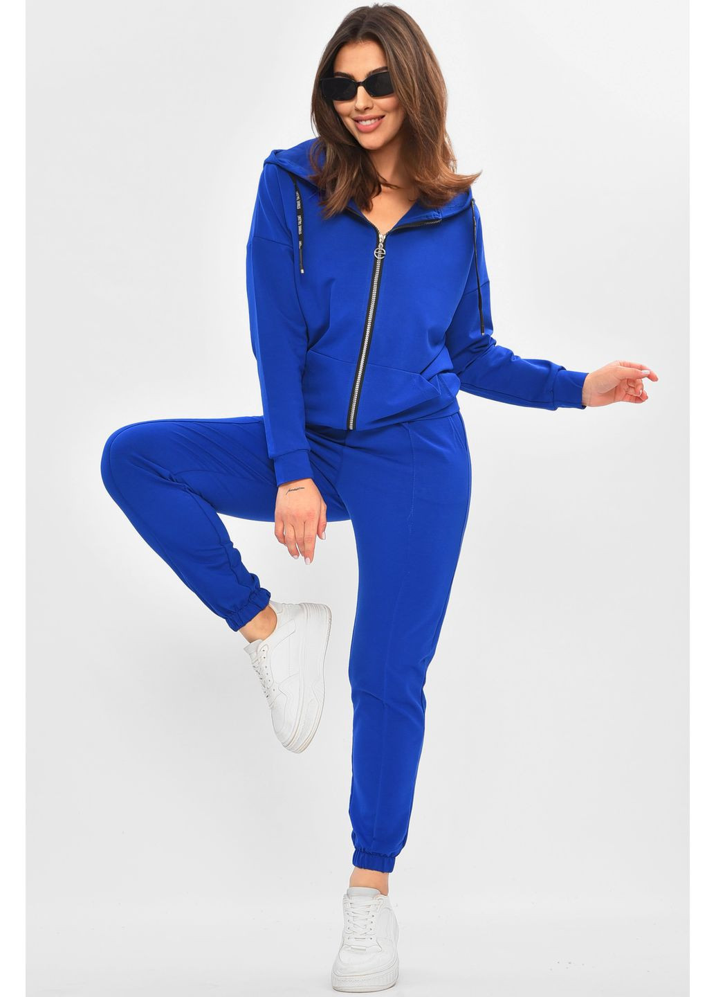 Спортивный костюм женский синего цвета Let's Shop (355336104)