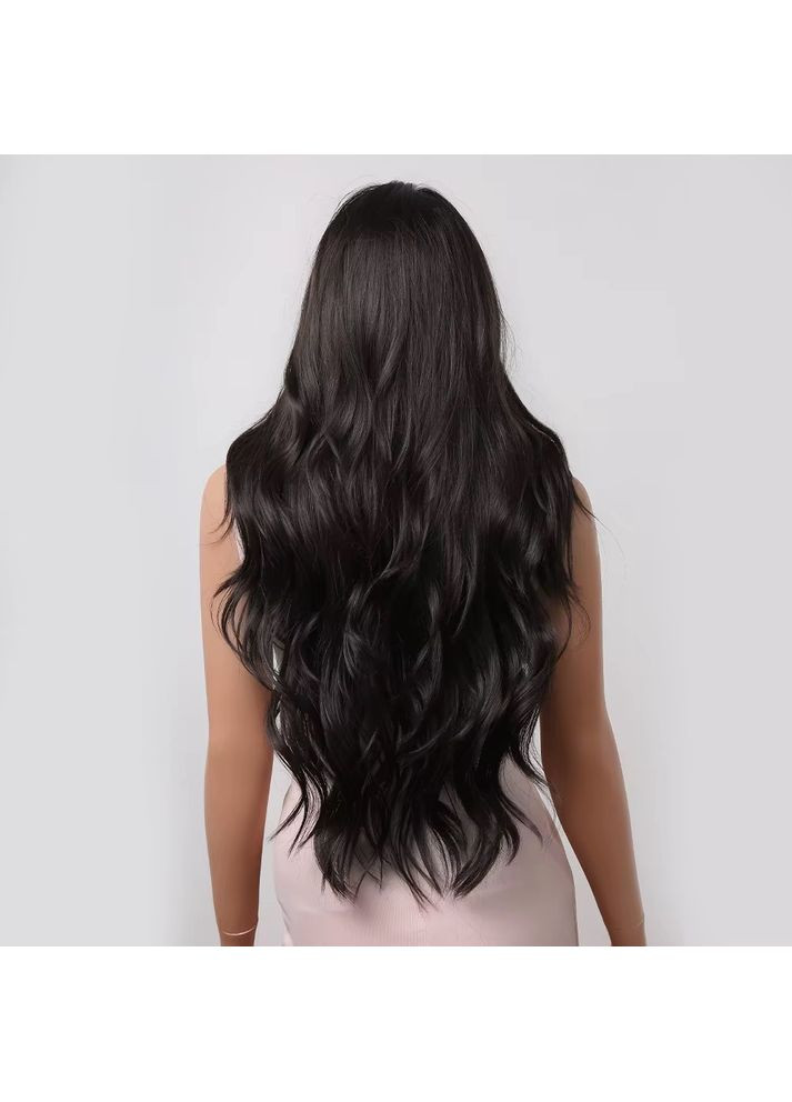 Парик длинный волнистый без челки термо черный (LC2019-1) No Brand (355802169)