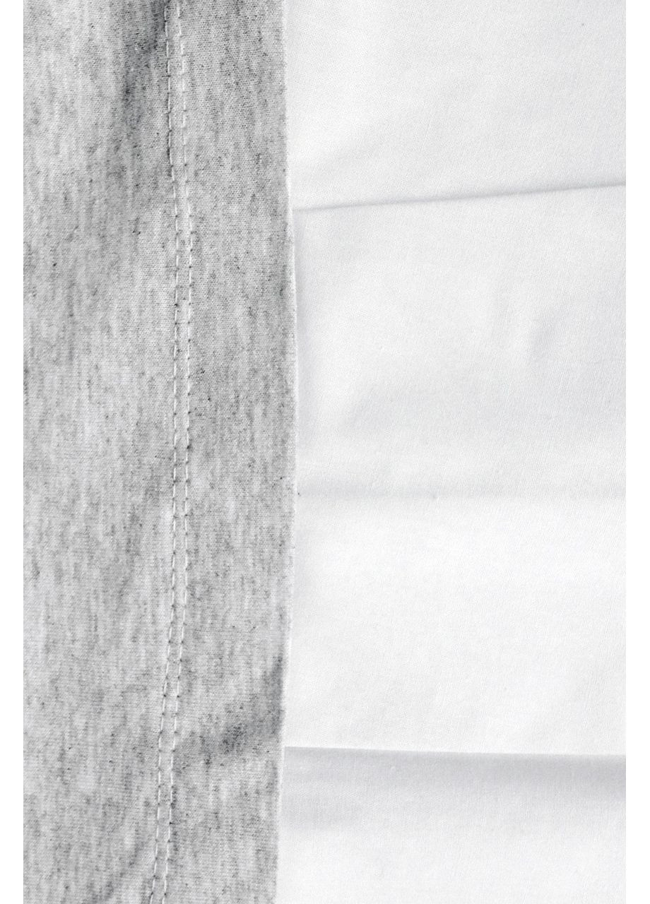 Жіноча футболка DVA сіра з білою оборкою укорочена DVA Group - (369721653)