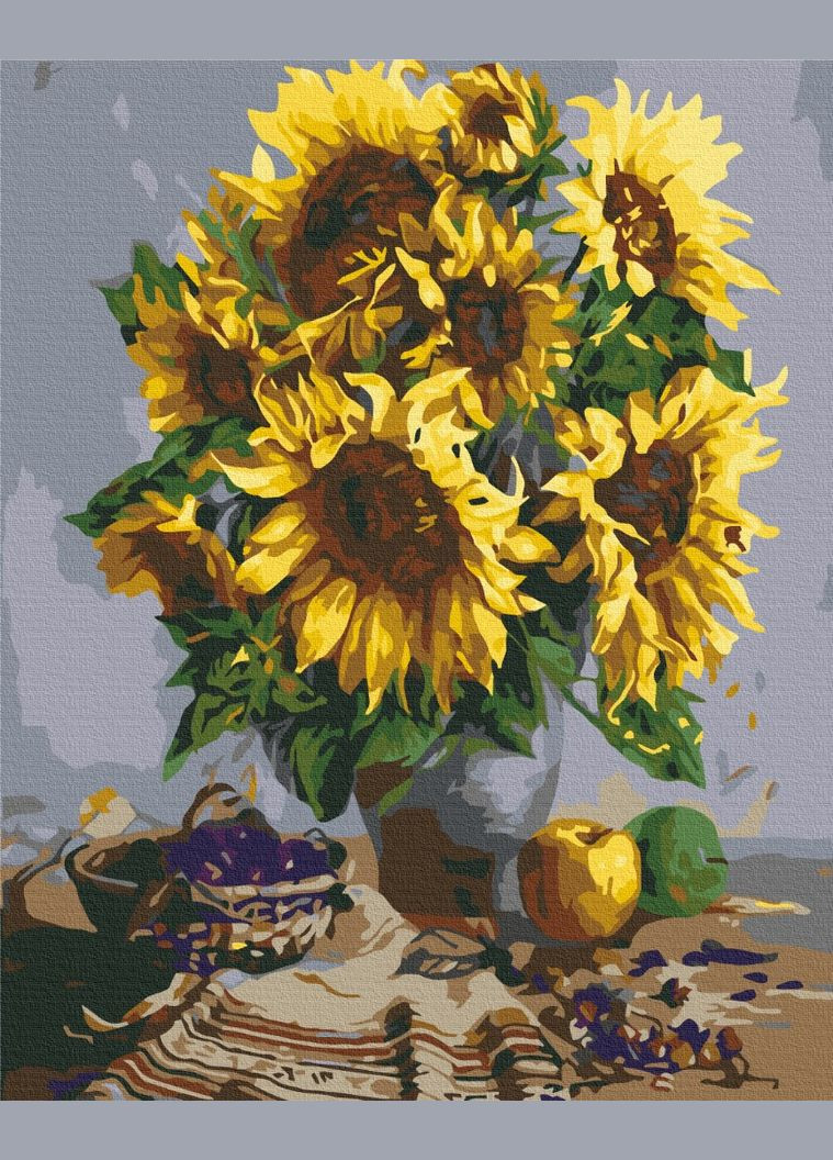 Картина "Натюрморт с букетом подсолнечников" 40х50 см Brushme (364871811)