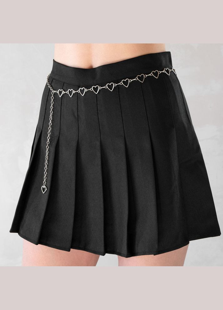 Цепочка с сердечками на ремень юбку джинсы серебристая No Brand (315401590)