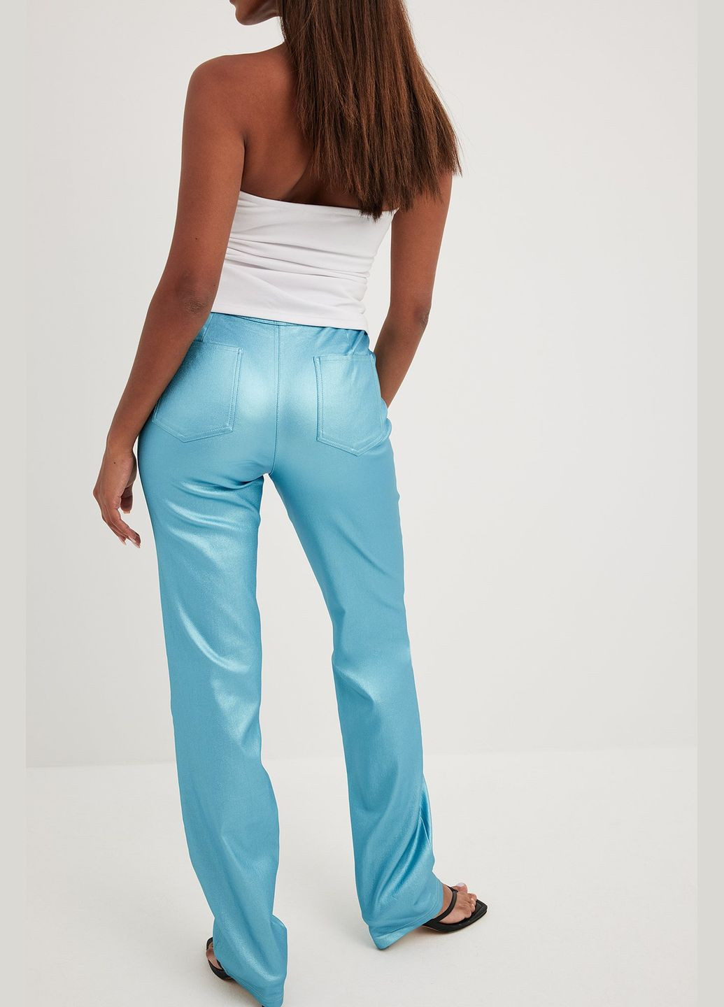 Штаны демисезон,голубой-серебристый, NA-KD (315699528)