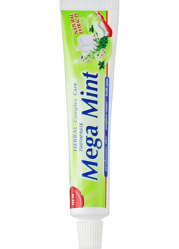 Зубна паста Mega Mint Herbal Natural Extracts 50ml (2-969065) STS Cosmetics (369792259)