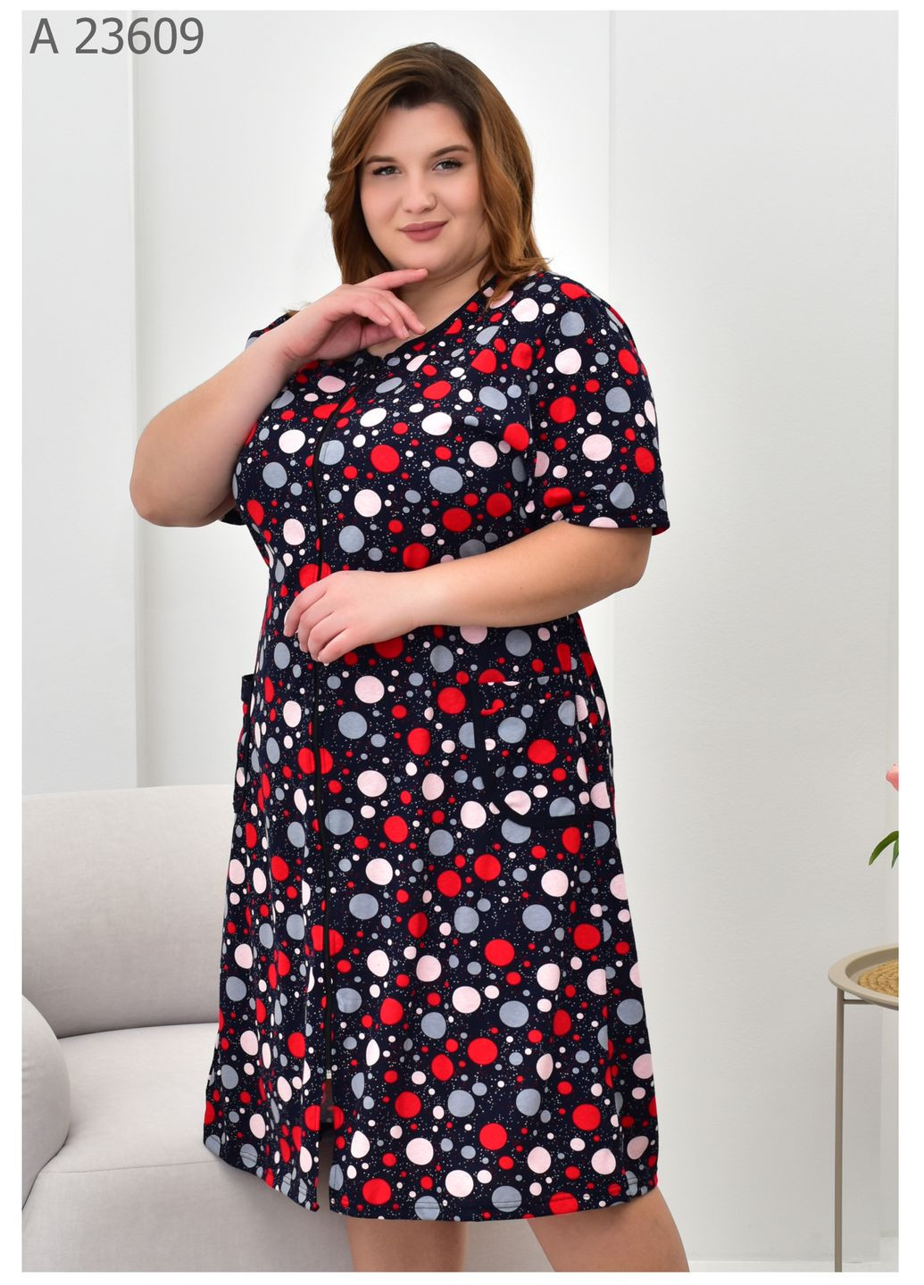 Жіночий халат великого розміру SK (325127435)