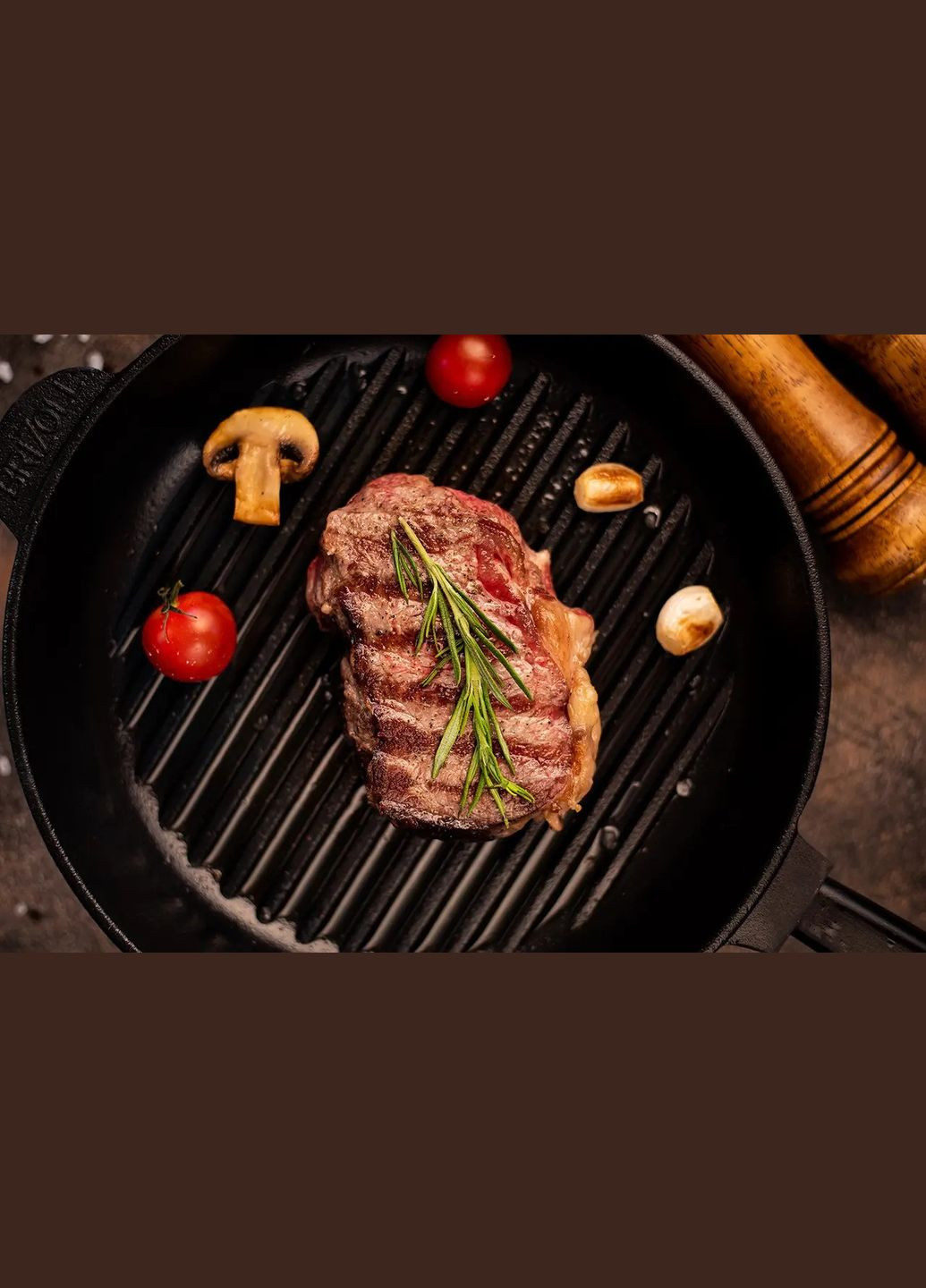 Сковорода-гриль чугунная Optima 26 см (O2640G-P) Brizoll (334009182)