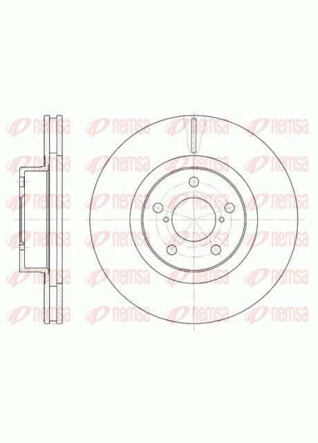 Диск тормозной SUBARU LEGACY передн., вент. (пр-во ) 6715.10 Remsa (366141567)
