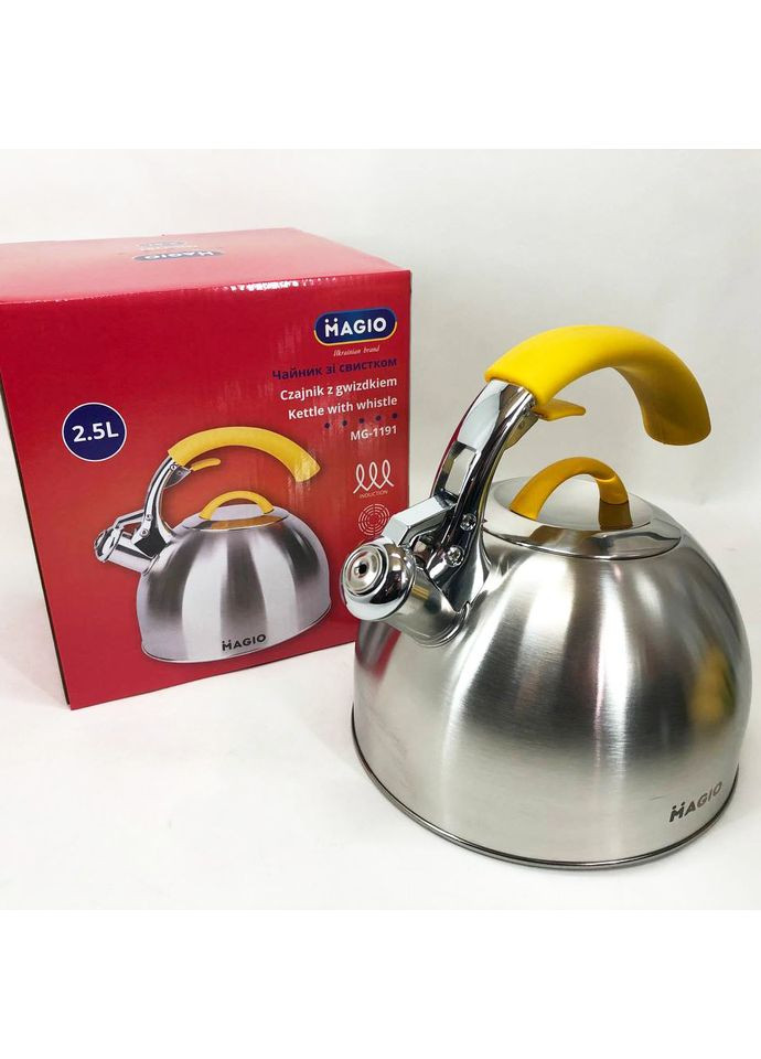Чайник MG-1191 2.5 Л со свистком, хороший чайник для газовой плиты, чайник на плиту, чайник газовый Magio (361666994)