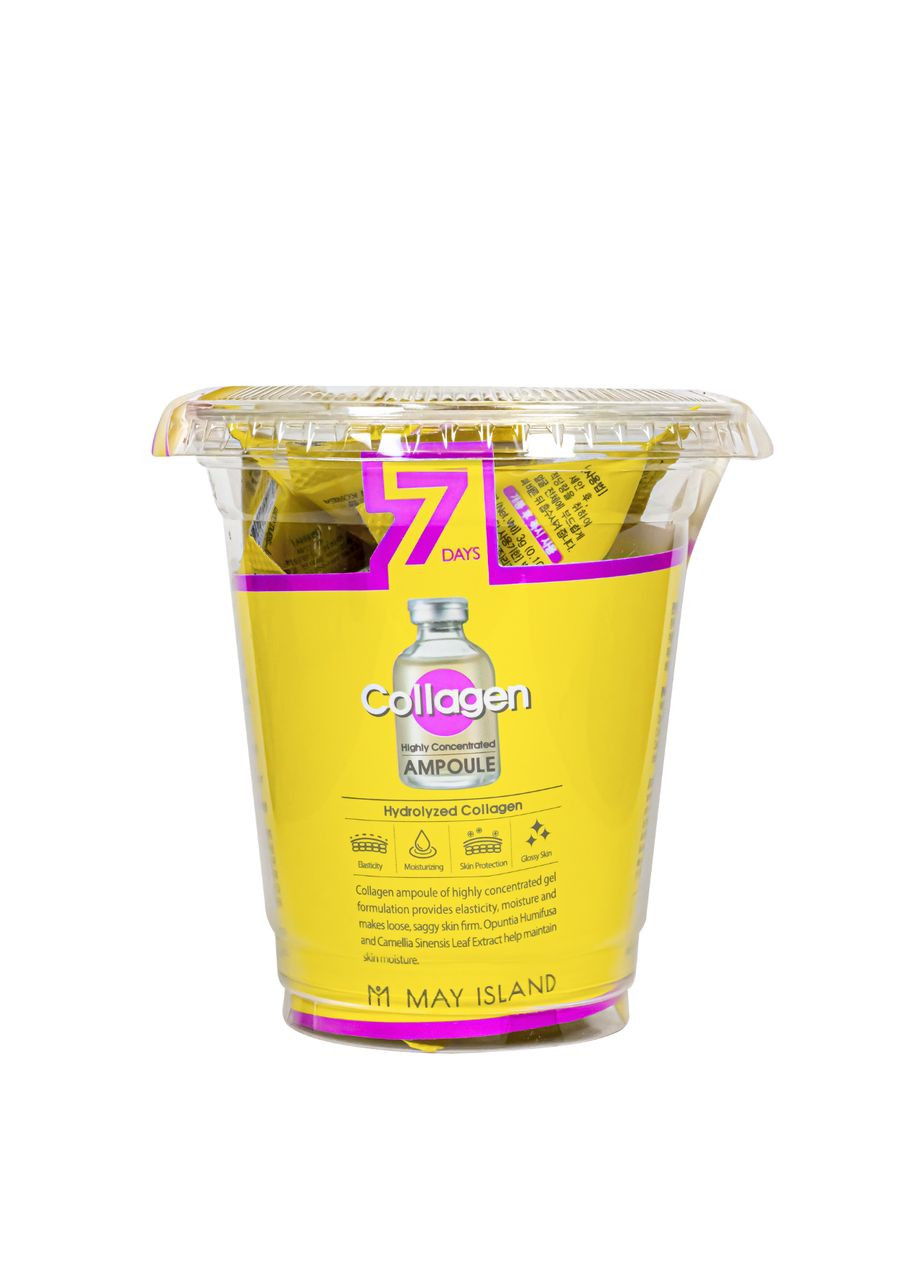 Сыворотка для лица омолаживающая ампульная 7 Days Collagen 3 г May Island (302723494)
