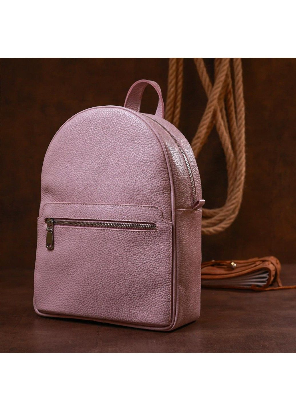 Жіночий рюкзак шкіряний 16305, Ліловий 21х28х9 см Shvigel (333662381)