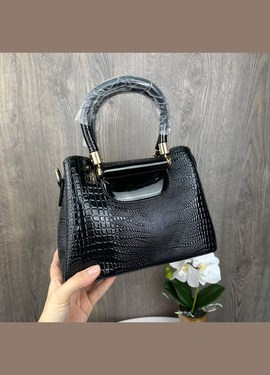 Женская сумка под рептилию Черный No Brand (298997560)