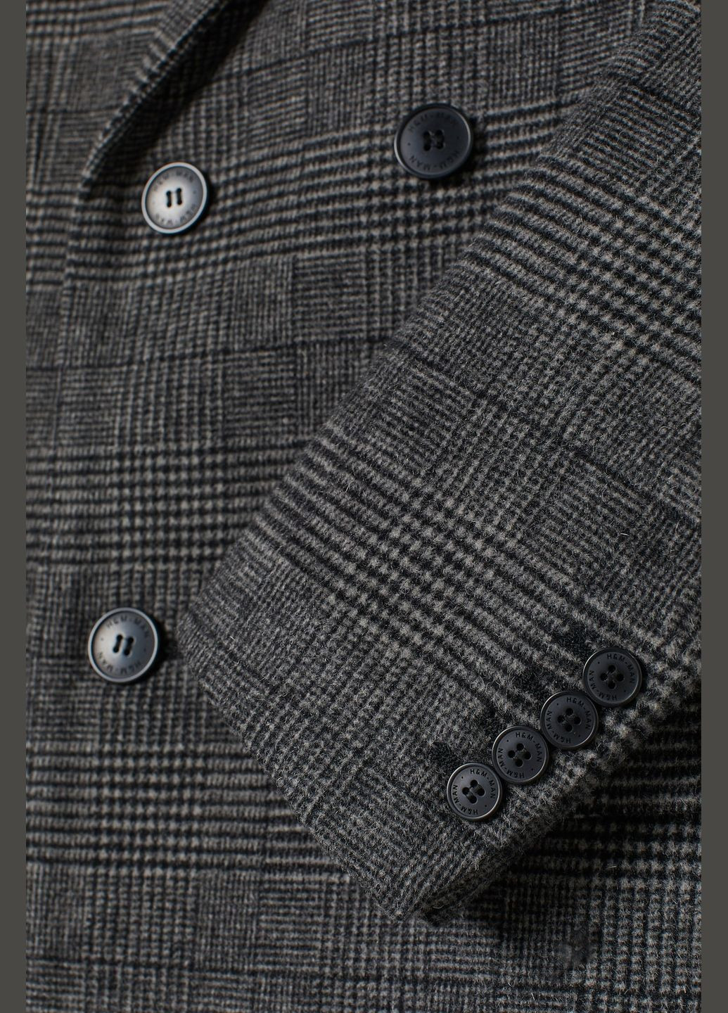 Сіре демісезонне Пальто вовна бленд H&M