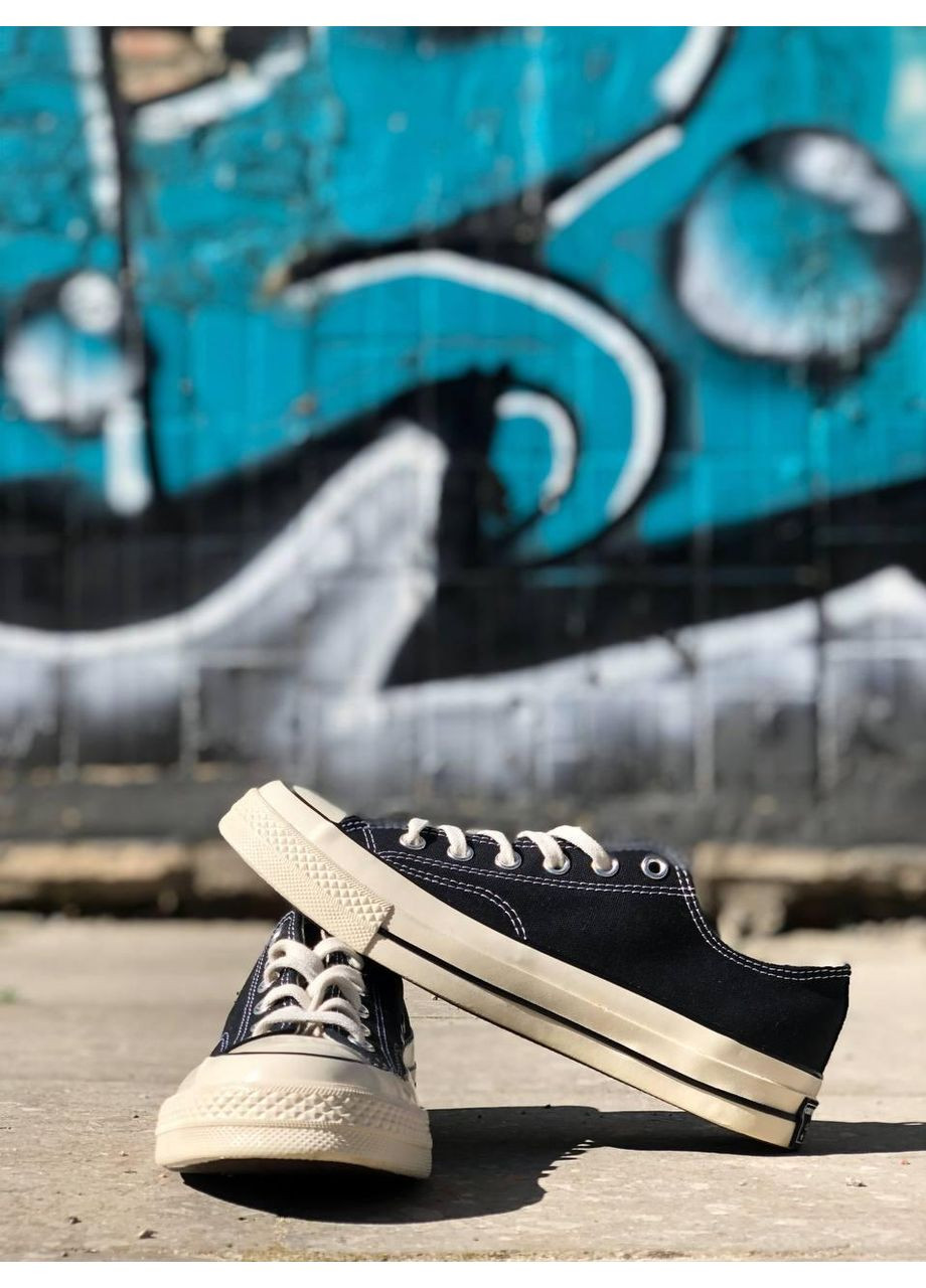 КЕДИ ЖІНОЧІ CONVERSE CHUCK 70 CLASSIC LOW-TOP BLACK КОНВЕРС No Brand чорні демісезони (367176940)