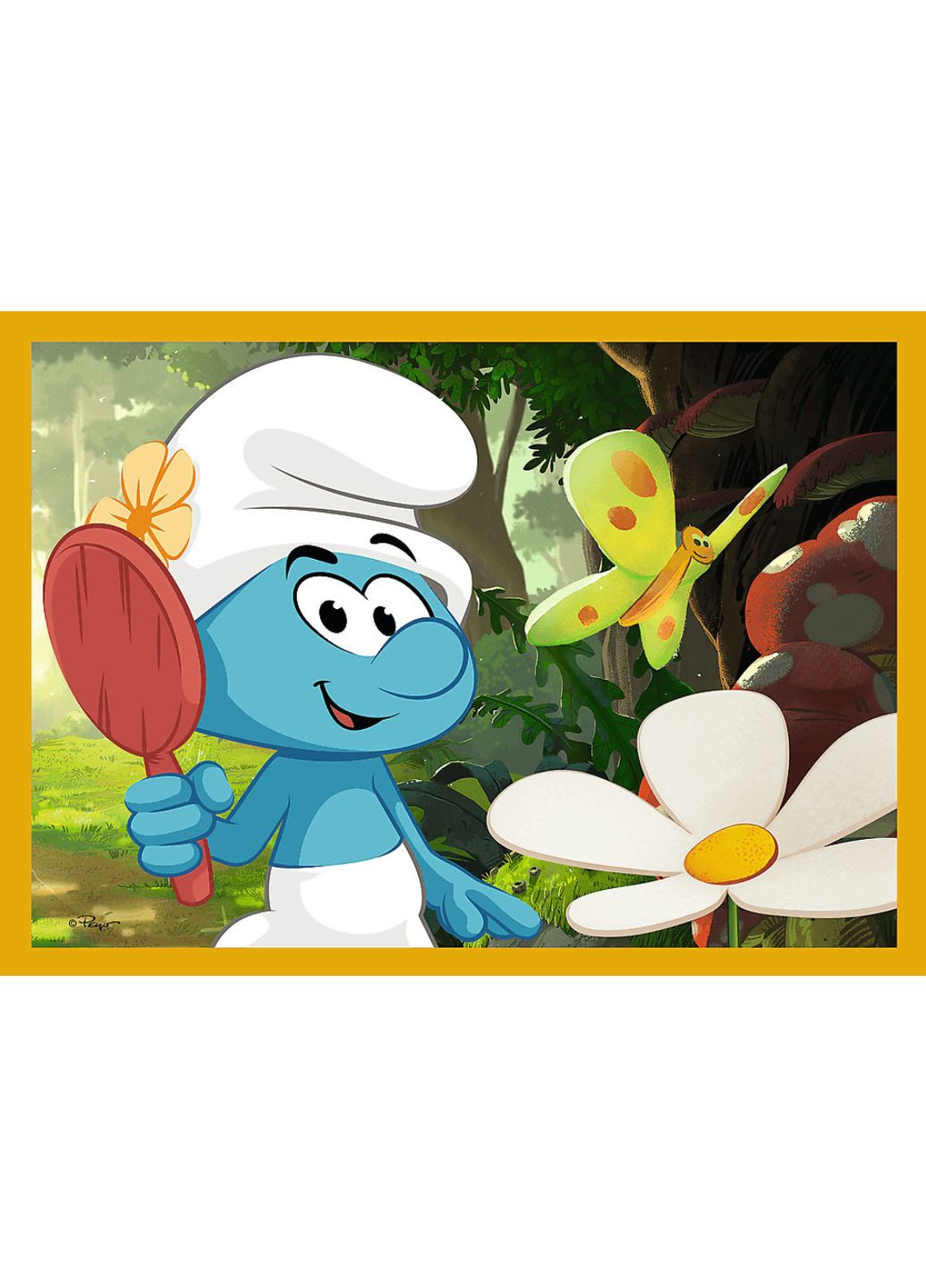 Пазл 4в1 Життя в селі Смурфів 34664 Trefl (366249608)