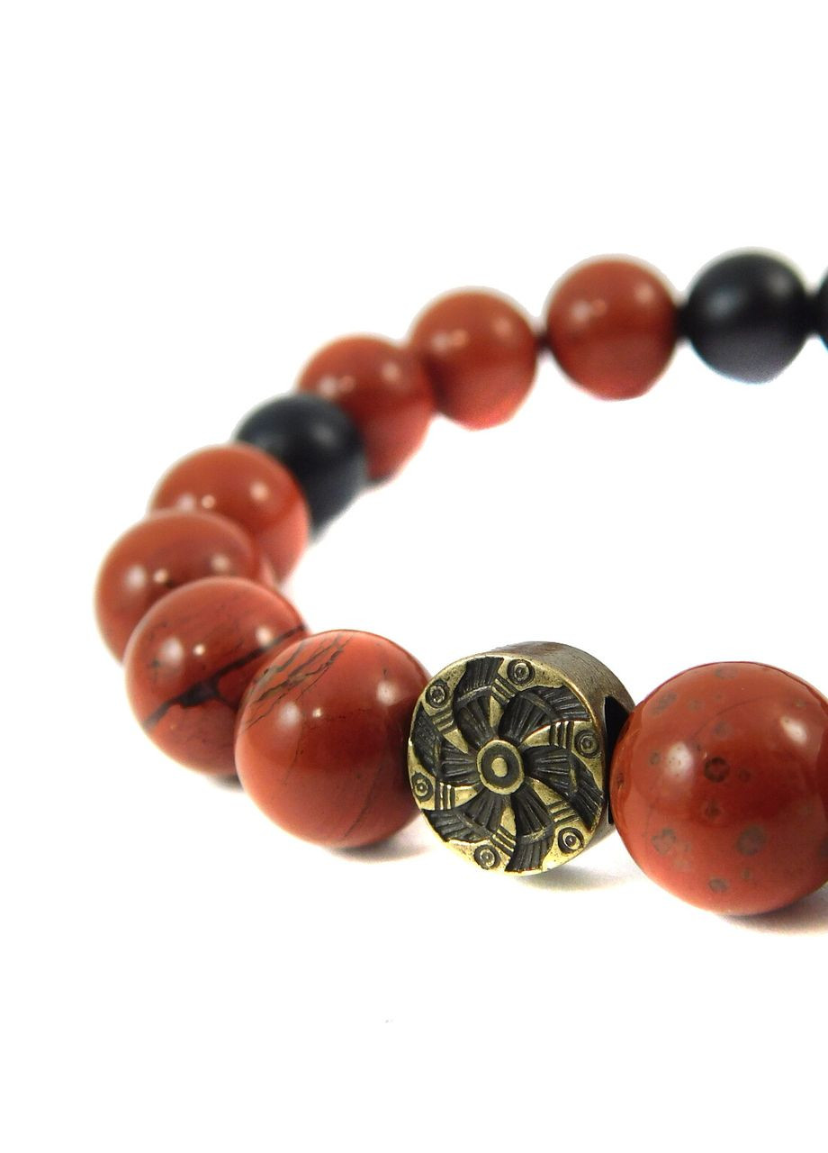 Браслет "Щит і символ" Яшма, Шунгіт синтетичний 15 Fursa fashion (324628779)