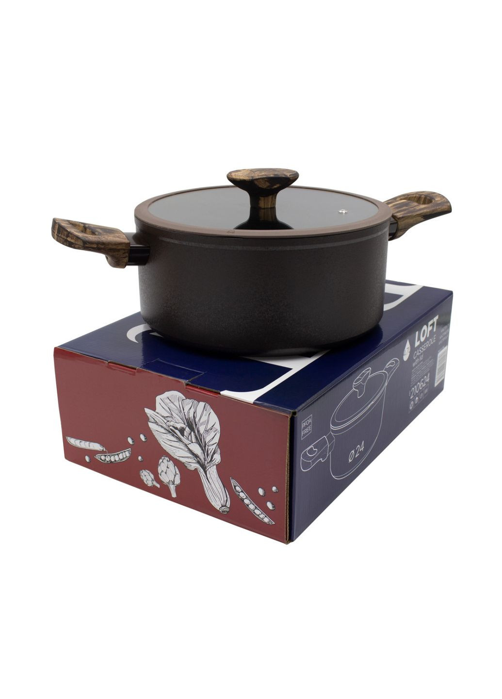 Кастрюля Loft 210624 24 см 4.7 л Riley&Tailor (348133733)