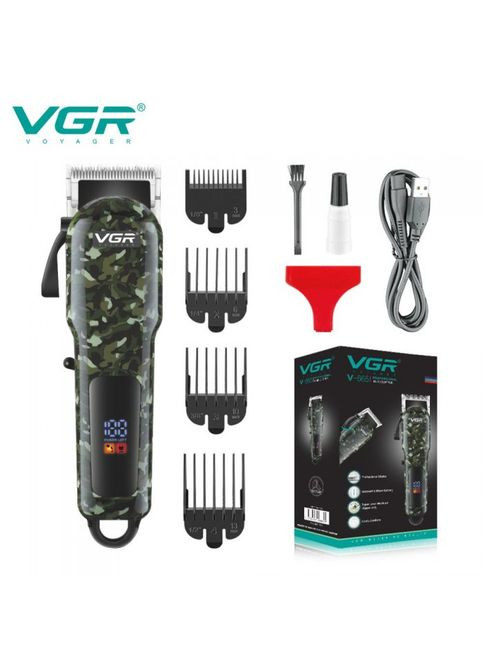 Машинка для стрижения волос аккумуляторная VGR V-665 Professional, 4 насадок, LED Display No Brand (323486549)
