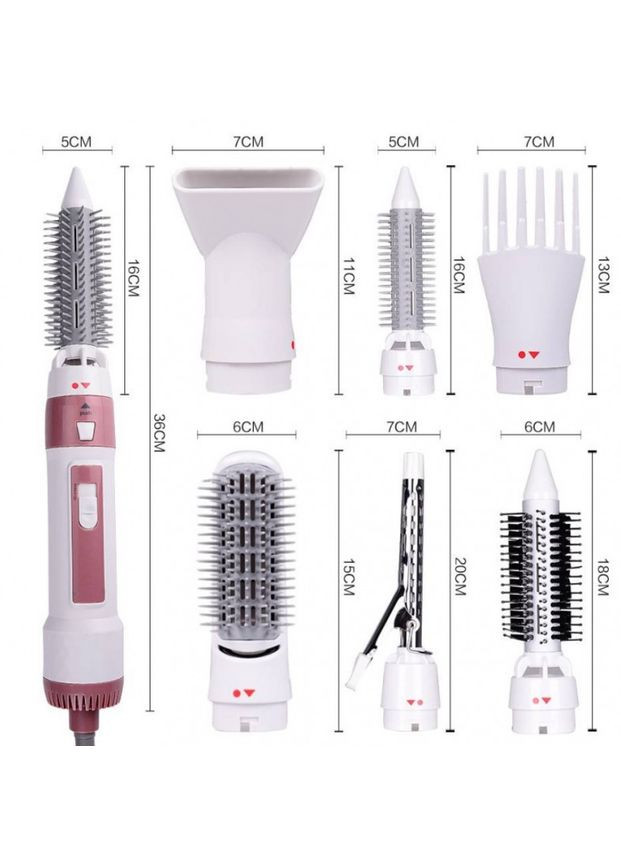 Щётка-фен для волос с ионизацией 1200 Вт розовый (2104618631) Gemei GM-4836 (351363071)