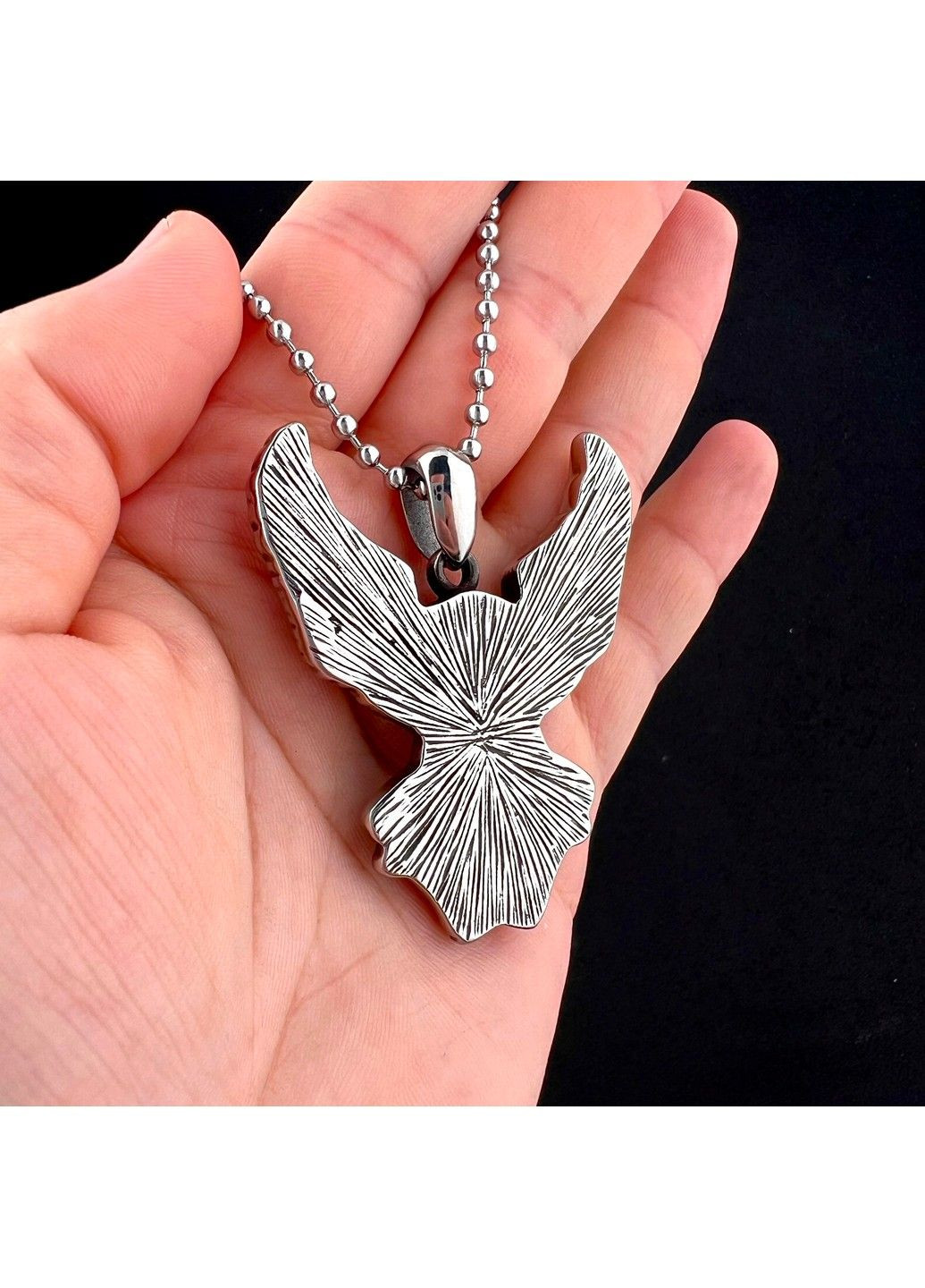 Готичний панк кулон череп орел з медичної сталі PS-116 No Brand (299340198)