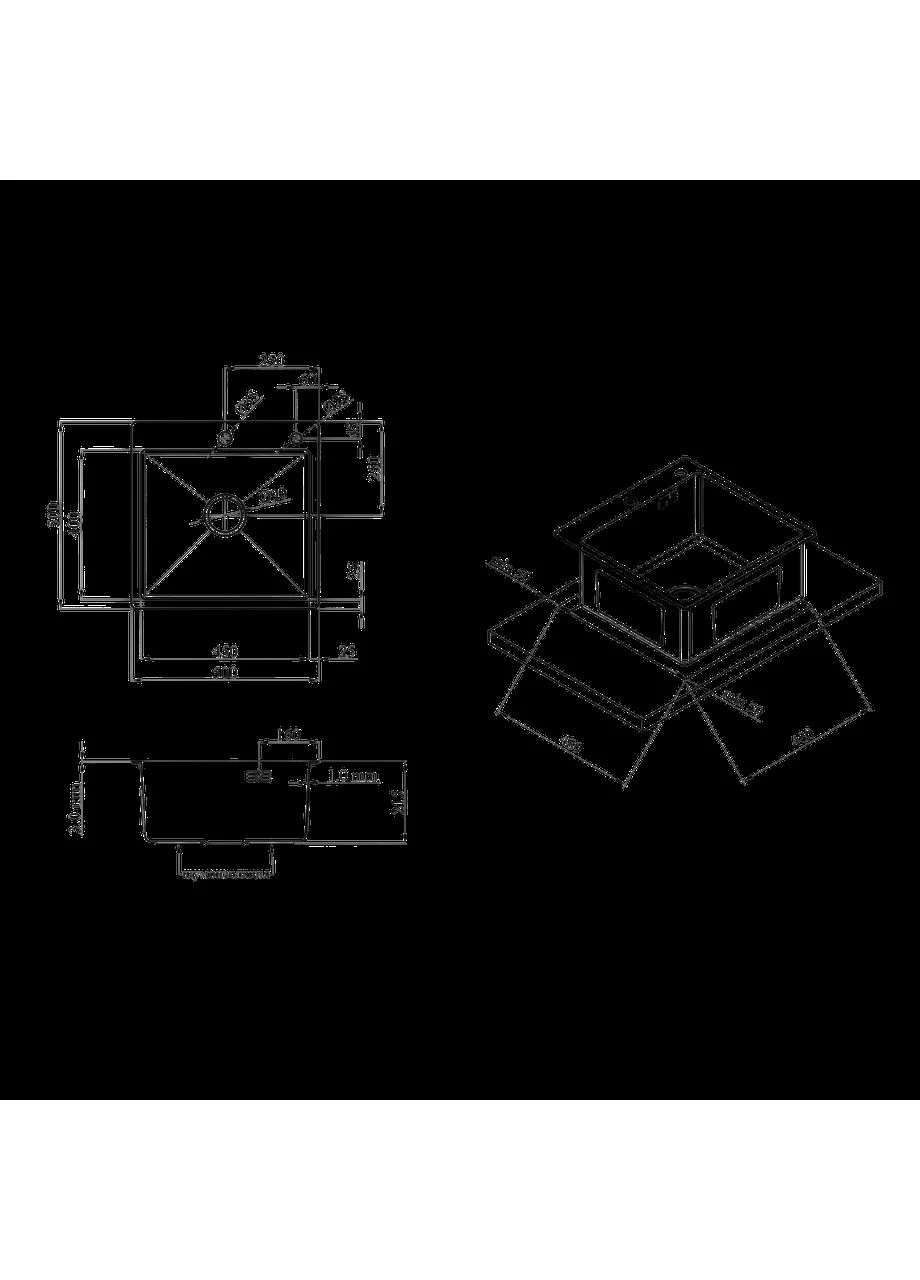 Комплект кухонної мийки KRF 5050 decor (3.0/1.0 мм) Kraft (372130565)