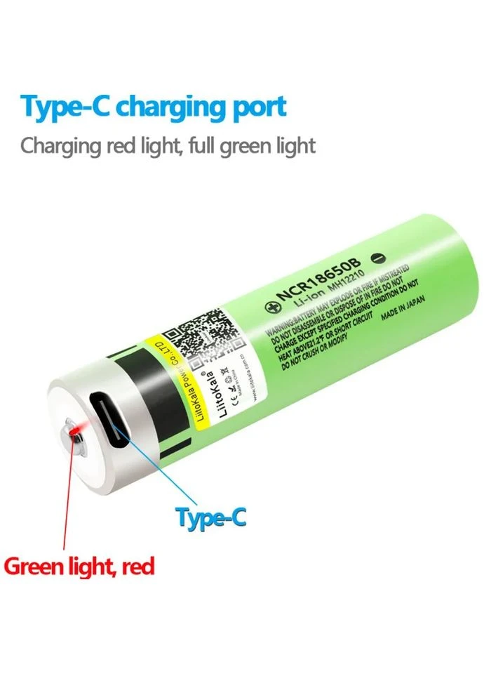 Акумулятор Li-ion 18650 3400mAh з USB Type C LiitoKala (397868829)