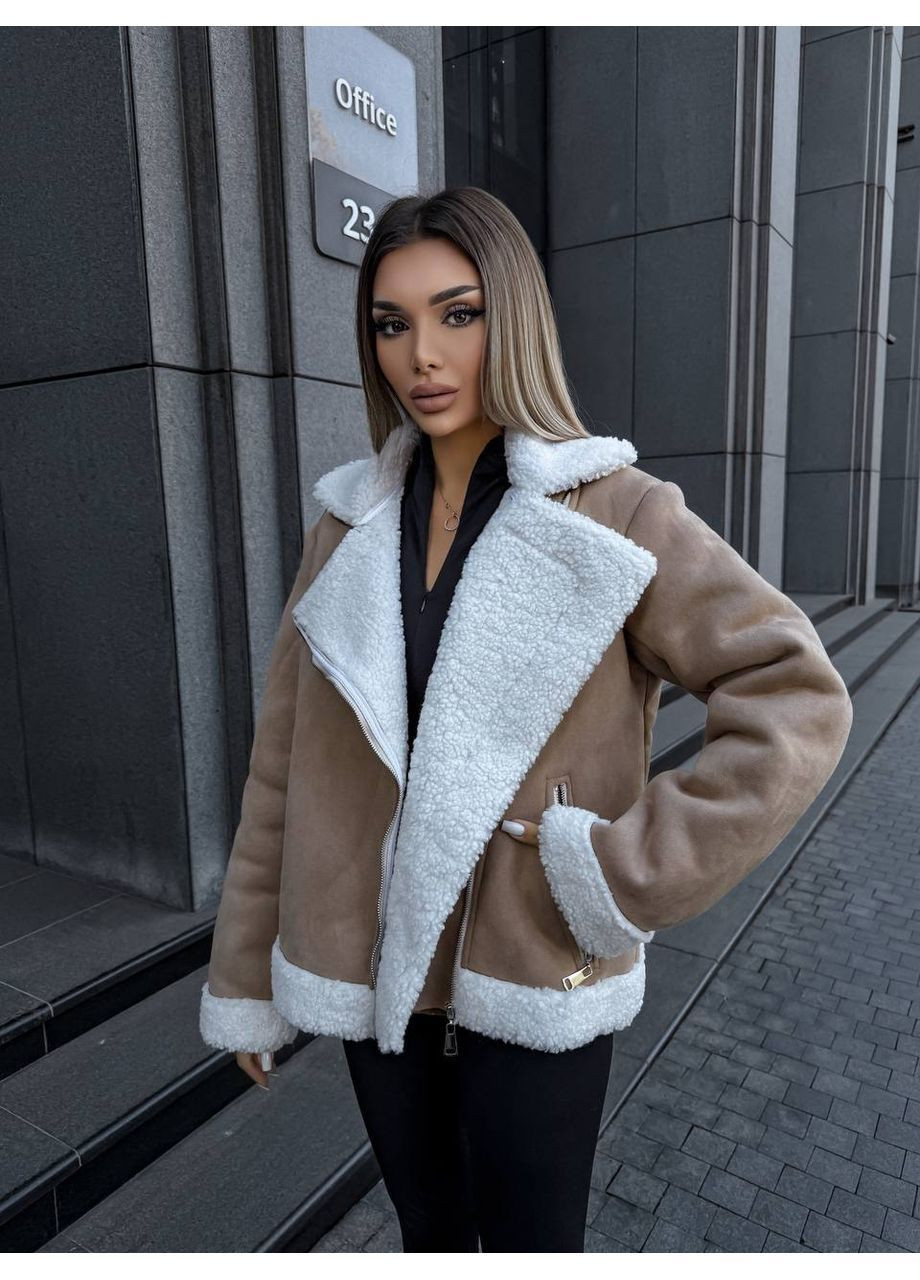 Жіноча дублянка-косуха з еко-замші Vakko (362387729)