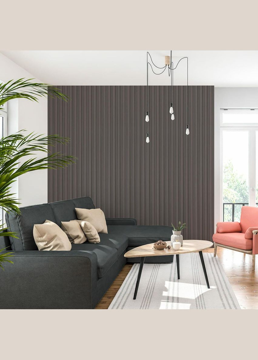 Декоративная стеновая рейка венге 3000*160*23мм D (3DPanda-1537) Sticker Wall (323155573)