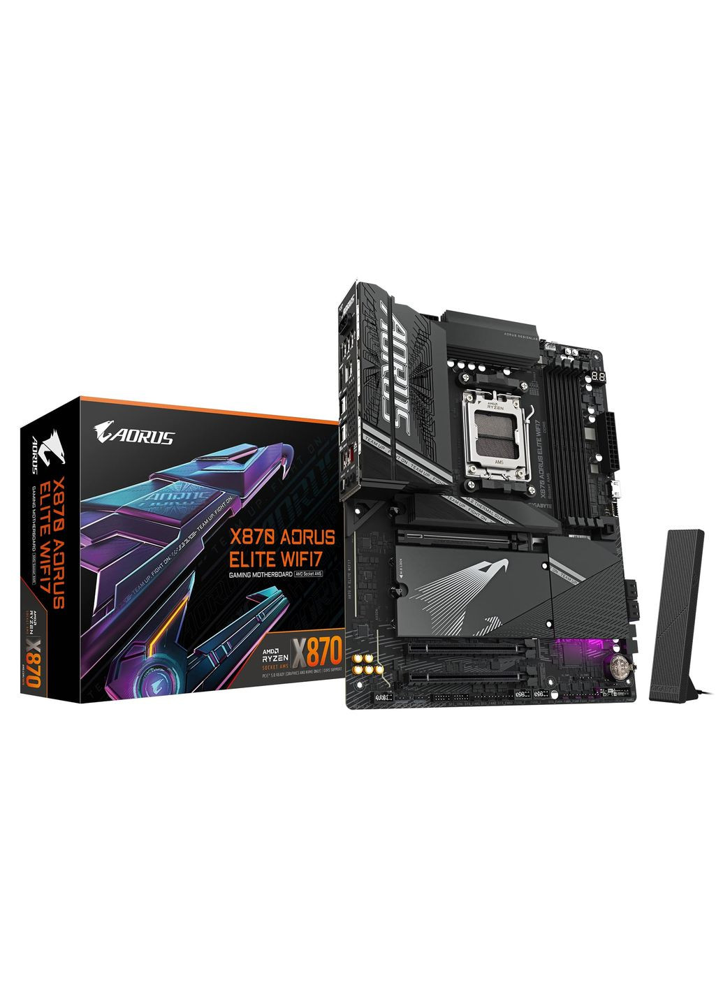 Материнская плата X870 A ELITE WIFI7 sAM5 X870 4xDDR5 M.2 HDMI ATX Gigabyte (320827542)