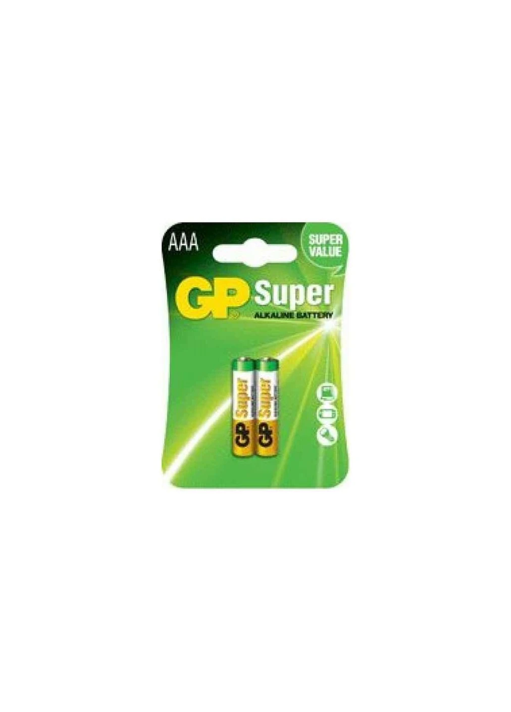 Батарейка лужна LR03/AAA Super alkaline 1.5V 24AU2 2шт (блістер) ТМ GP (305059600)
