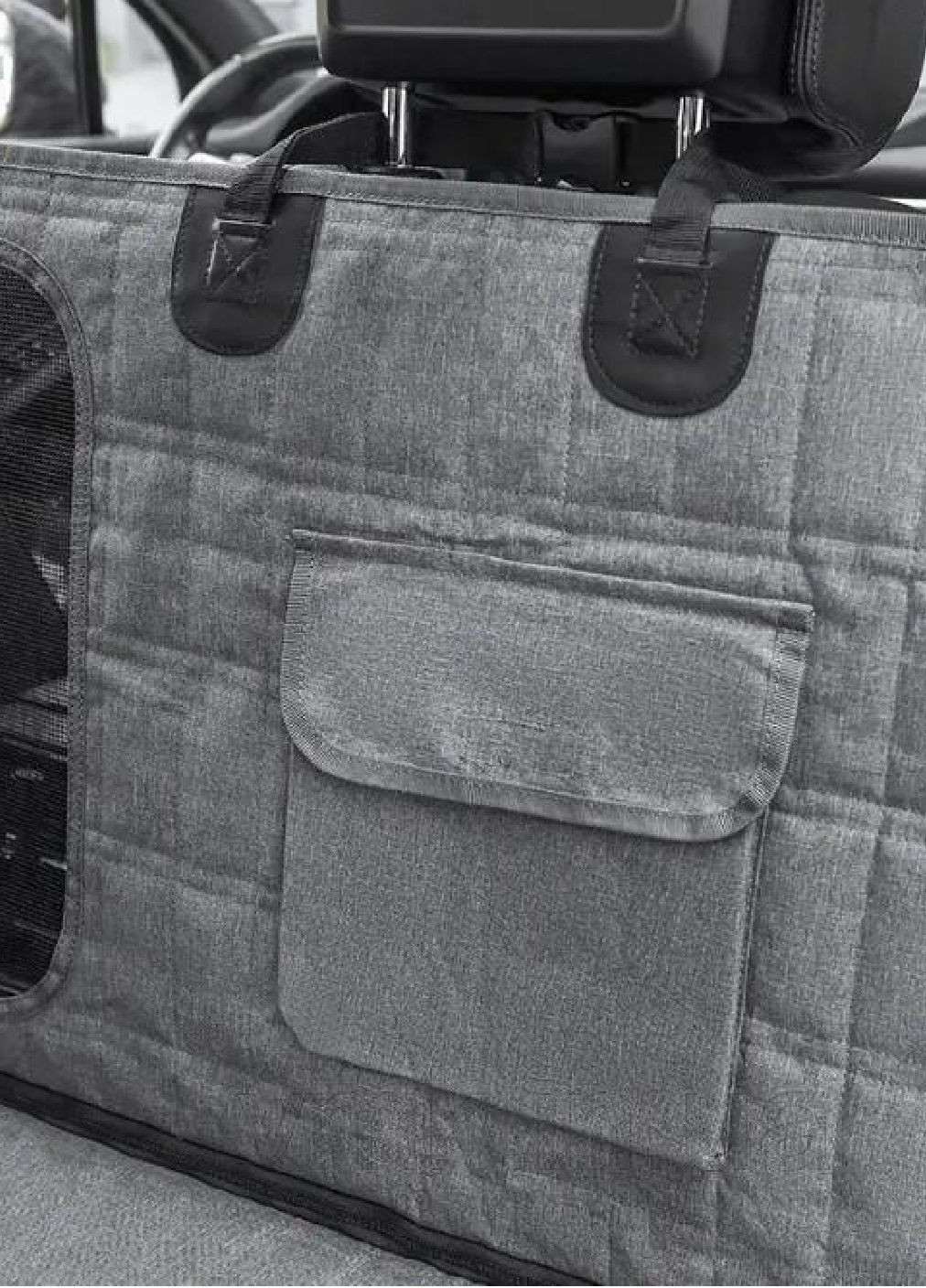 Автогамак накидка переноска органайзер разборной для собак животных на заднее сидение автомобиля машины (477065-Prob) Серый Unbranded (294182747)