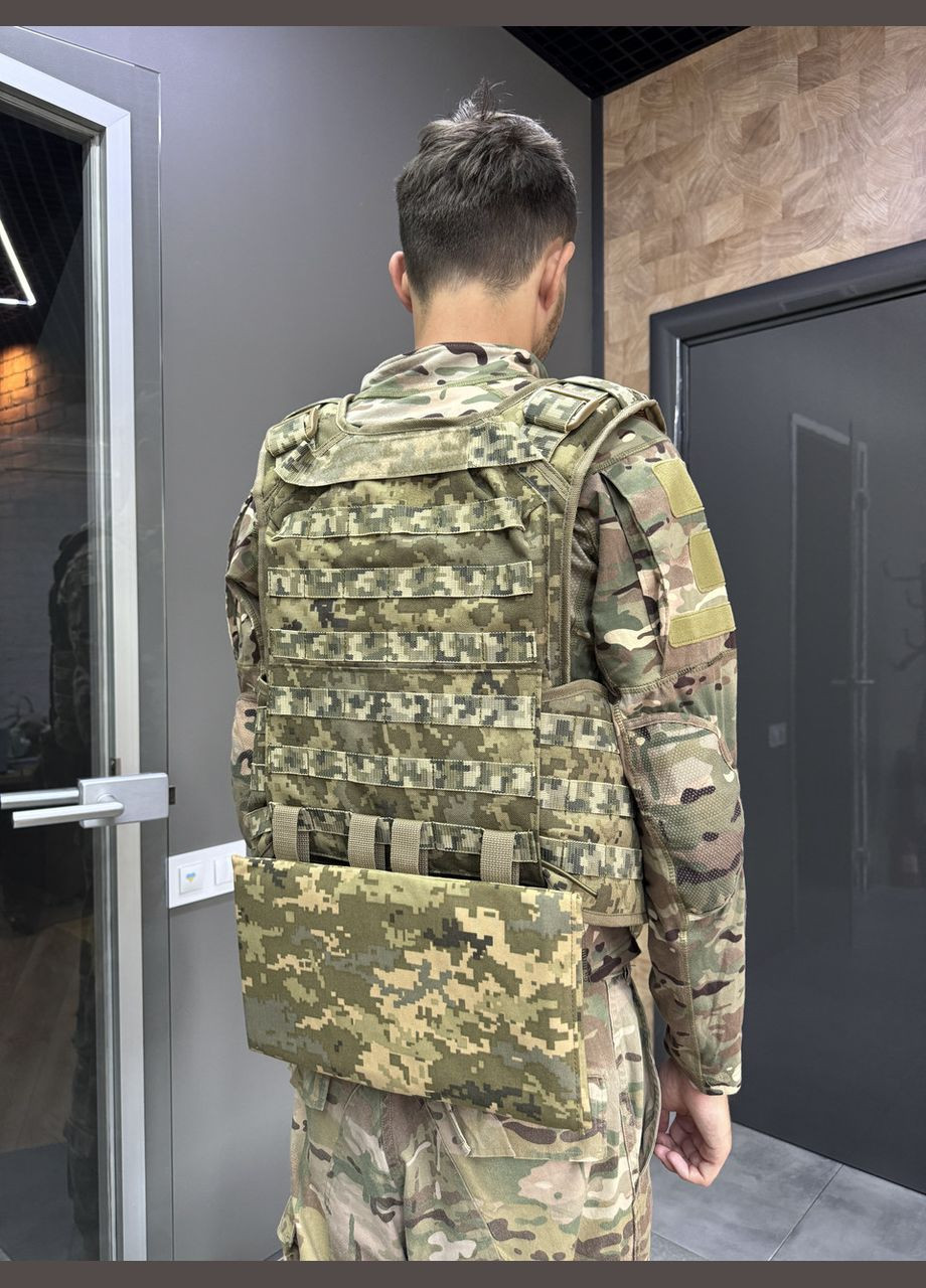 Підсумок під балістичний пакет 300х150 для захисту попереку, Піксель, для плитоноски, Cordura 1000D ( ) WinTac (338625100)