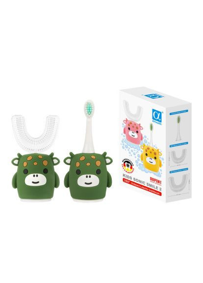 Електрична зубна щітка (AHkss2g) AHealth KIDS SONIC SMILE 2 Green (366692447)