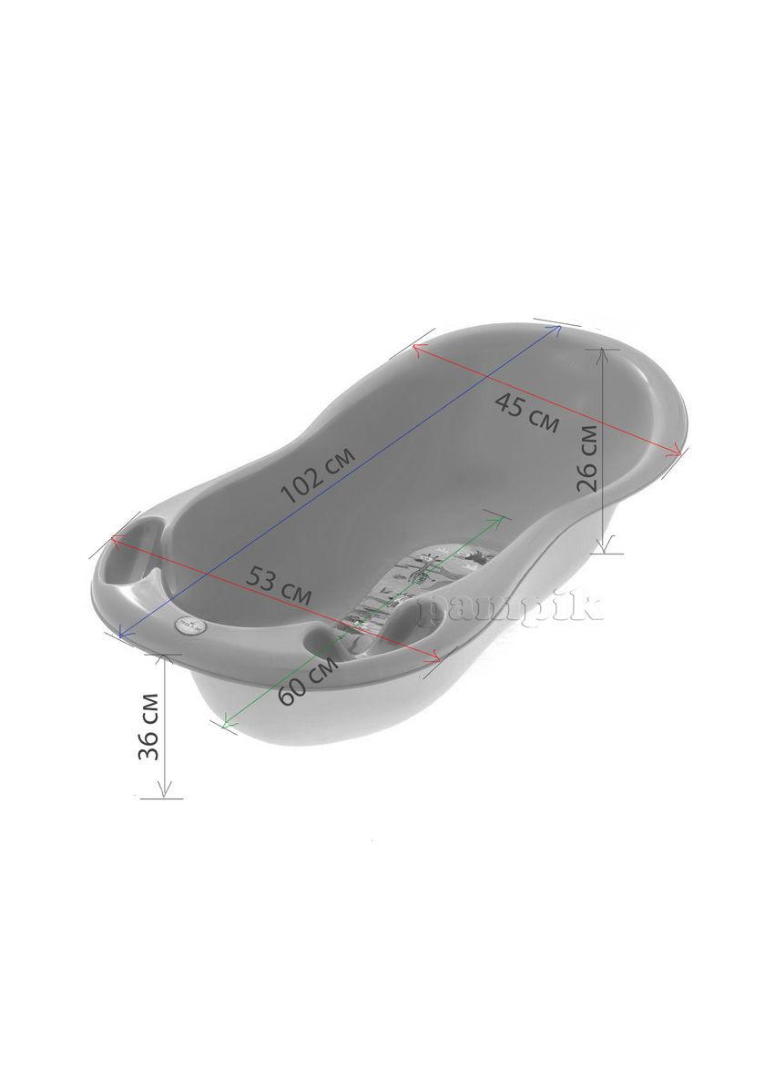 Ванна дитяча Lux Owls, зі зливом, 102 см, білий (SO-005ODPŁYW-103) Tega Baby SO-005 ODPLYW-103 (346070740)