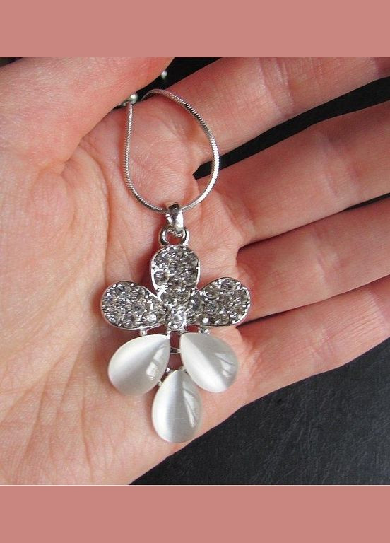 Красива підвіска на ланцюгу - кулон з котячим оком Амелі Fashion Jewelry (336949578)