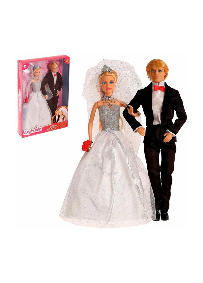 Набор шарнирных кукол 8305 Жених и Невеста с аксессуарами для детей в возрасте 3 лет и старше, Defa Lucy (325881470)