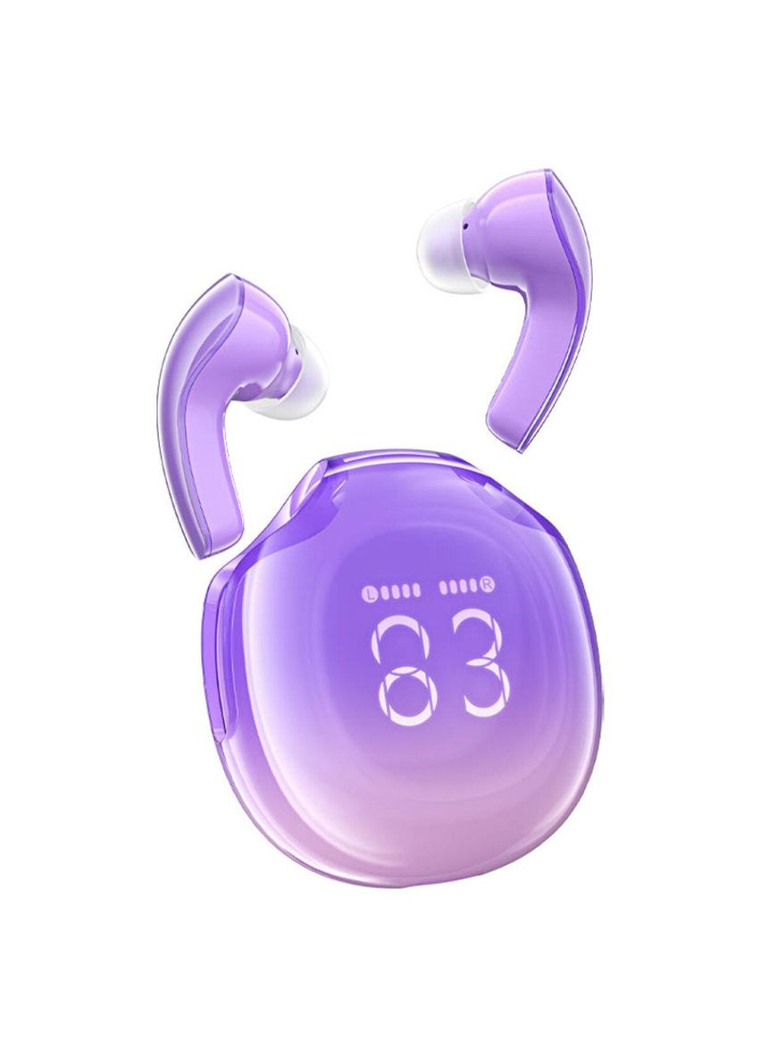 Навушники T9 Crystal (Air) color bluetooth earbuds Grape Purple Acefast (304732680)