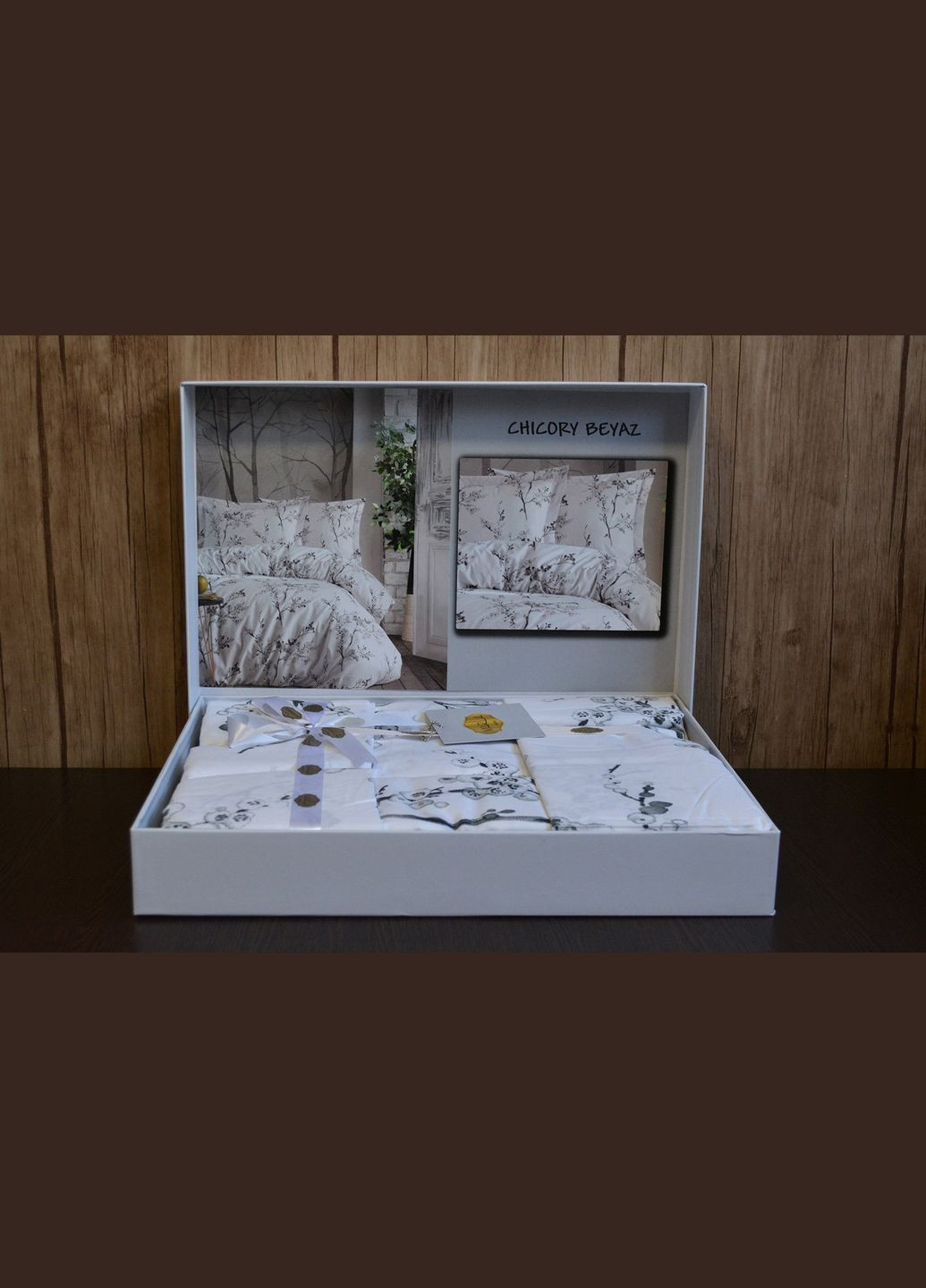 Постельное белье Marla Ranforce 200 х 220 см Chircory Beyaz Kayra (318382721)