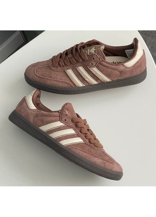Кросівки жіночі Adidas Samba OG Prelowed Brown | Адідас Самба коричневі No Brand коричневі демісезони (361081629)