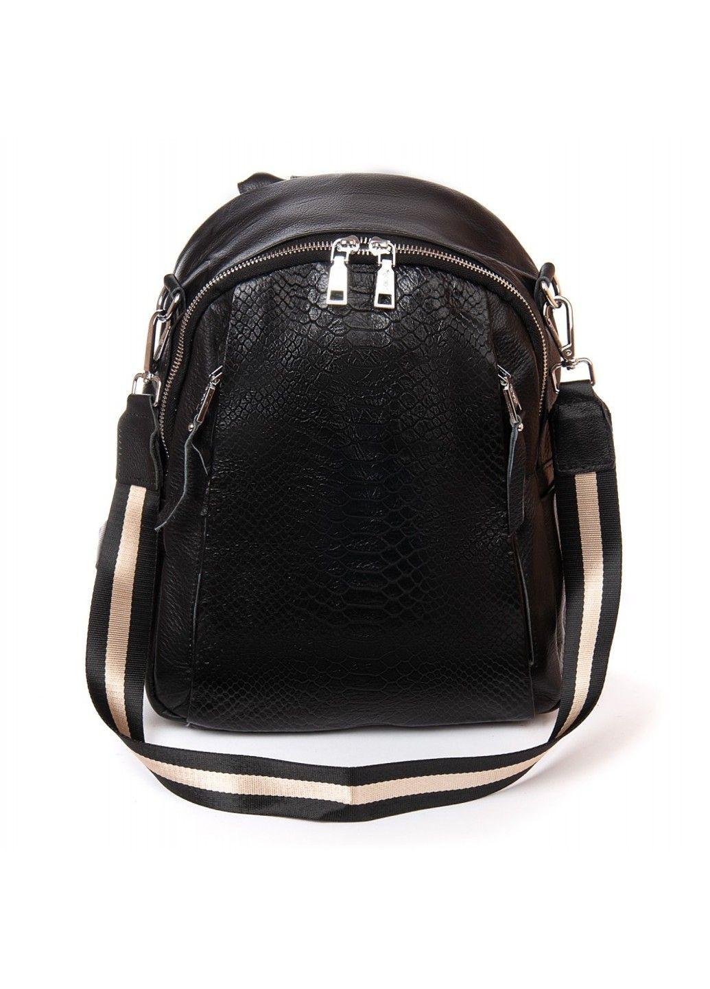 Женская кожаный рюкзак 8907-9 black Alex Rai (293765282)
