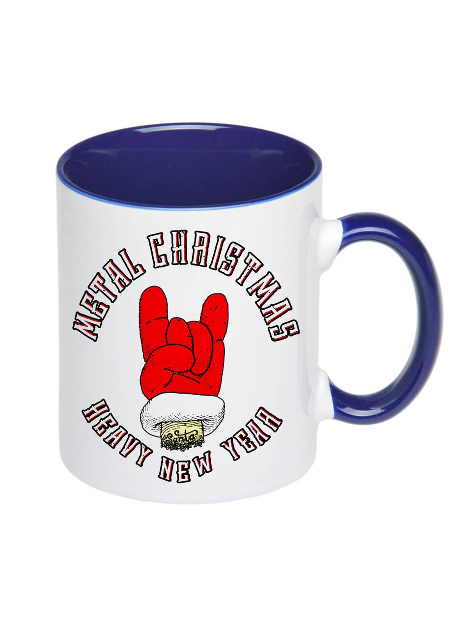Чашка "Metal Christmas and Heavy New Year" / Кружка новогодняя для рокера 330 мл (цвет) (17240) No Brand (312487542)