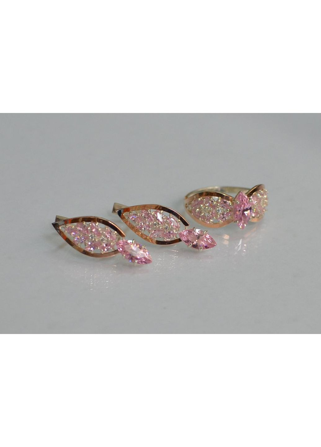 Срібний набір з золотими пластинами Silver Style (367112534)