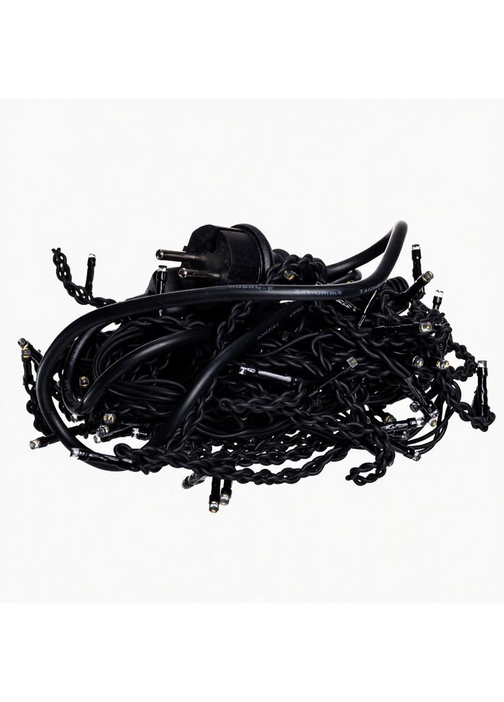 Новорічна гірлянда вулична Бахрома 6 м 105 LED чорний провід Жовтий 6МBY Garlando (366219498)