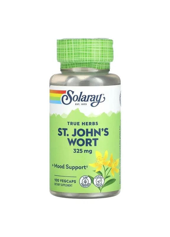 Звіробій True Herbs 325 мг 100 капсул Solaray (365754653)
