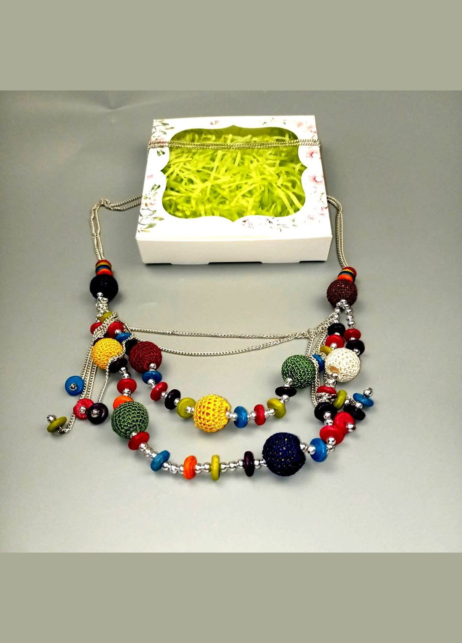 Намисто ручної роботи в стилі бохо Яскраве жіноче намисто+подарок No Brand (342384815)