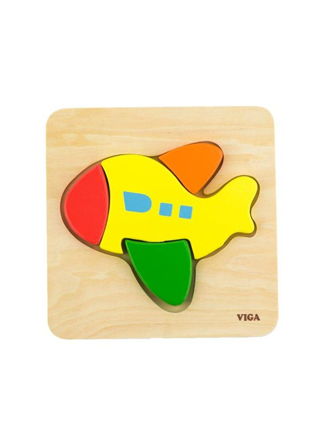 Дерев'яний міні-пазл Літачок (50173) Viga Toys (331297252)