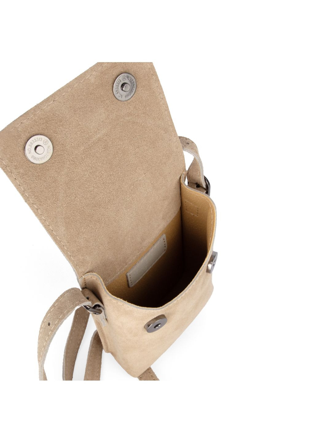 Сумка для телефону жіноча замшева 03804 світлий тауп Virginia Conti (335381193)