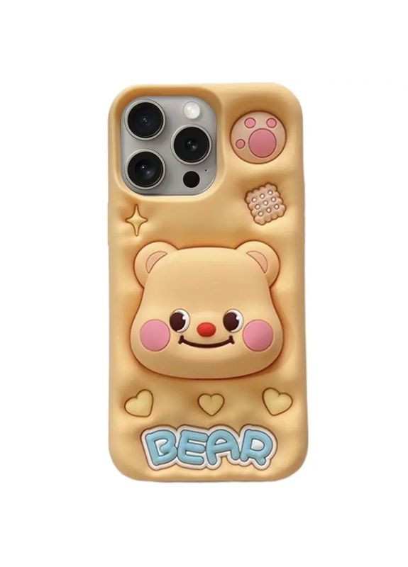 Силиконовый чехол Funny 3D для Apple (6.7") Little bear Epik iPhone 15 Pro Max (299898066)