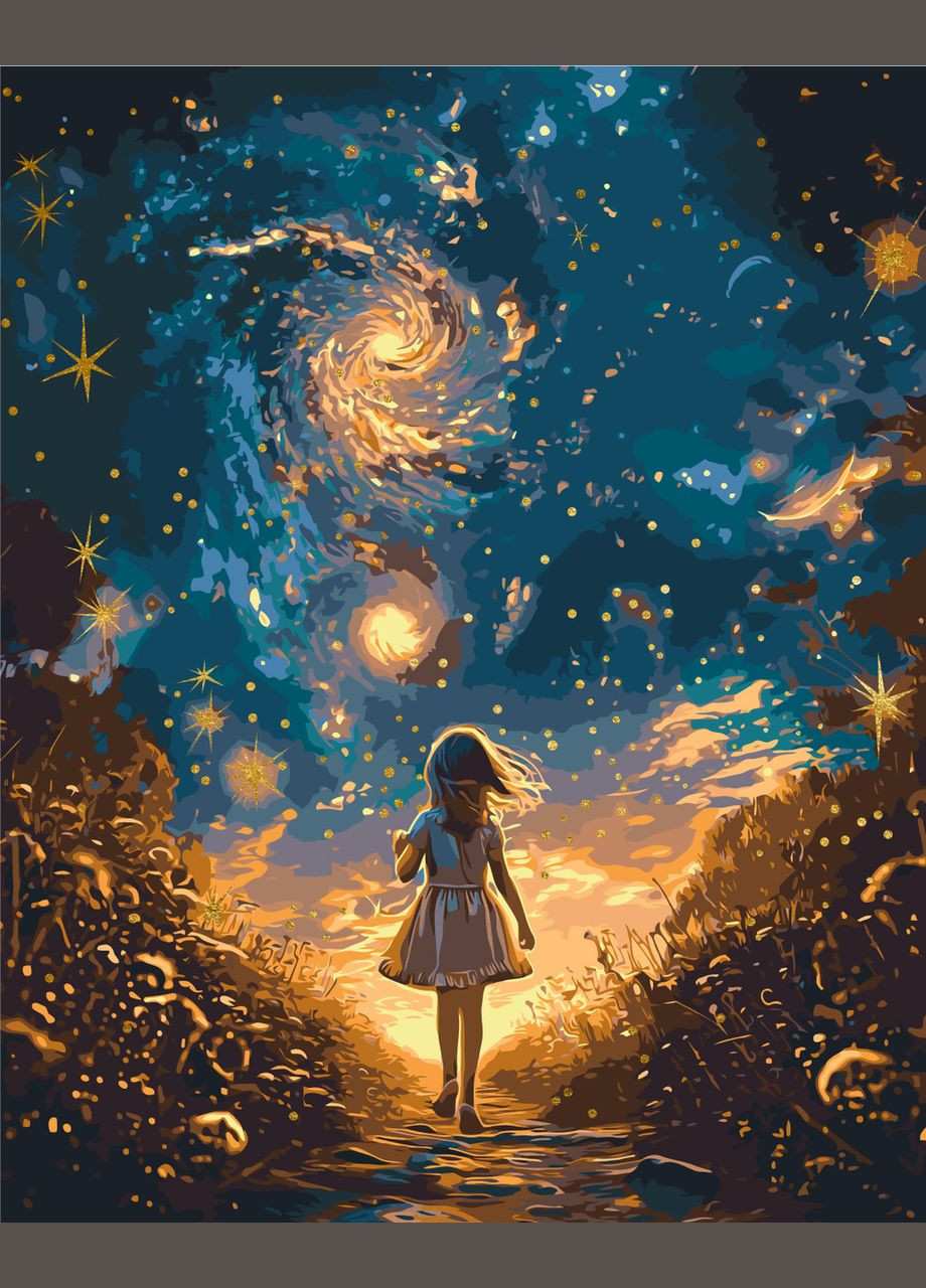 Картина за номерами Місячне сяйво. Космос 40*50 см Орігамі LW 3299 Origami (322141946)