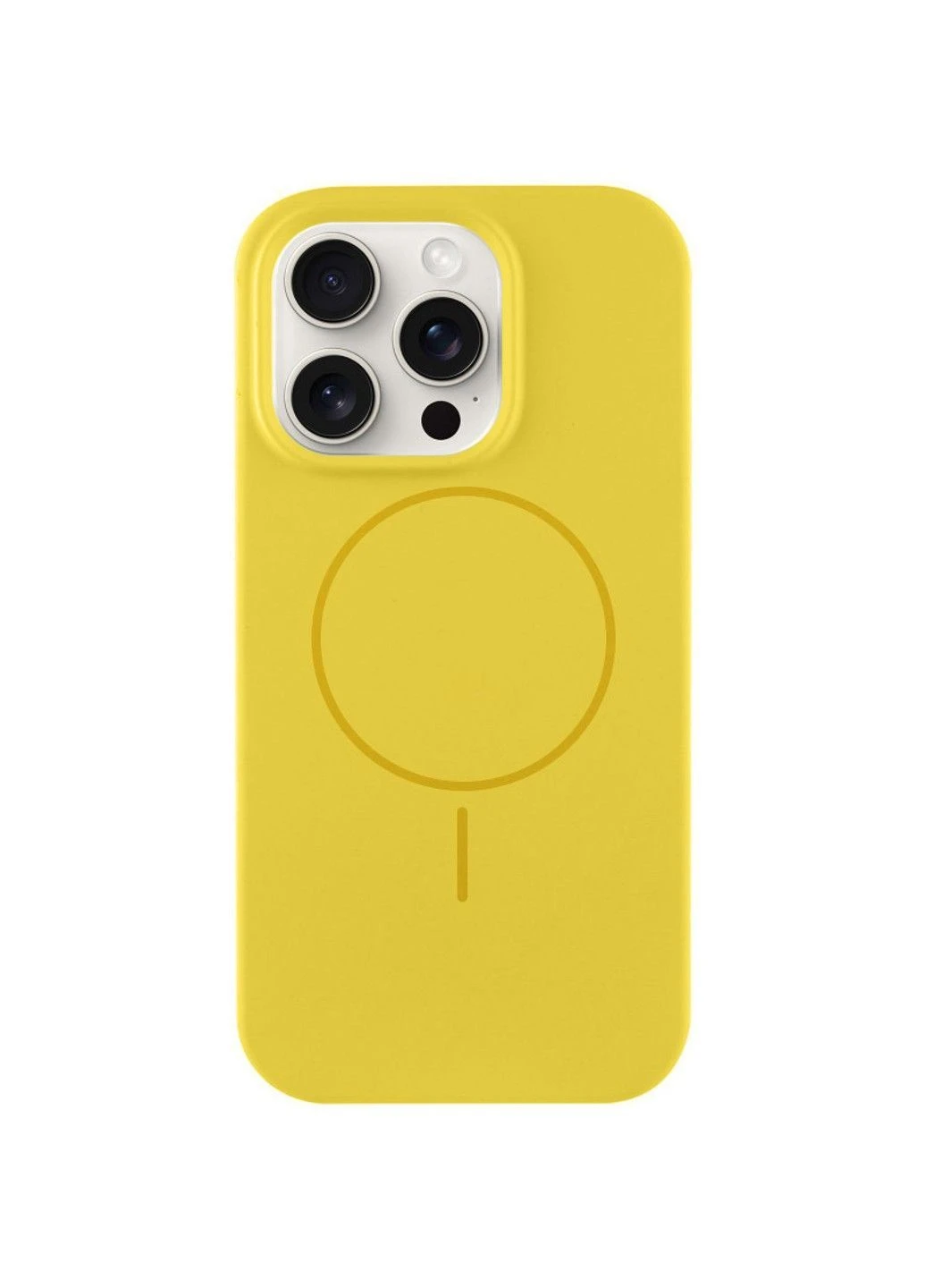 Силіконовий чохол з MagSafe для iPhone 16 Pro Max Yellow No Brand (382779269)