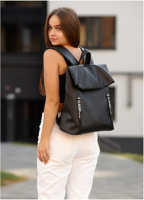 Рюкзак жіночий з екошкіри Rene 0ZTb Чорний Sambag (301871908)